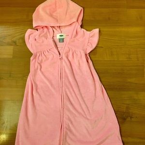 Old Navy hooded terry cloth zip up
